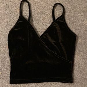 Stretchy velveteen crop tank. Small. EUC